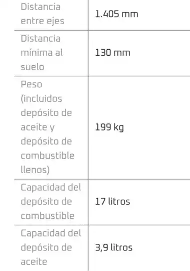 R1 ficha tecnica chasis y ruedas