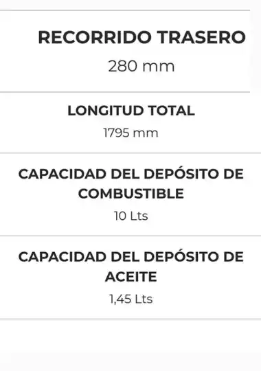 YFZ 450 ficha técnica del aceite y combustible